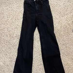Zara black wide leg jeans